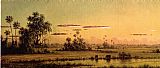 Florida Sunset with Two Cows by Martin Johnson Heade